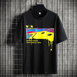 Men Graphic Printed Round Neck Regular Fit T-shirt