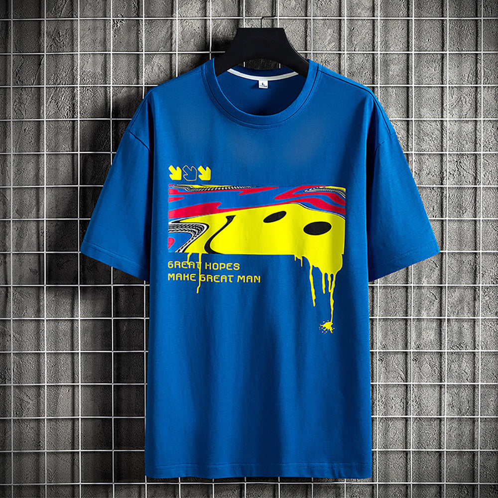 Men Graphic Round Neck Regular Fit T-shirt