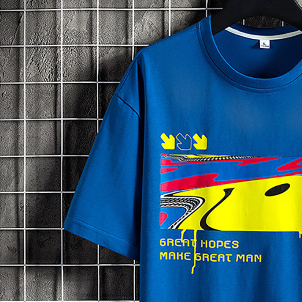 Men Graphic Round Neck Regular Fit T-shirt