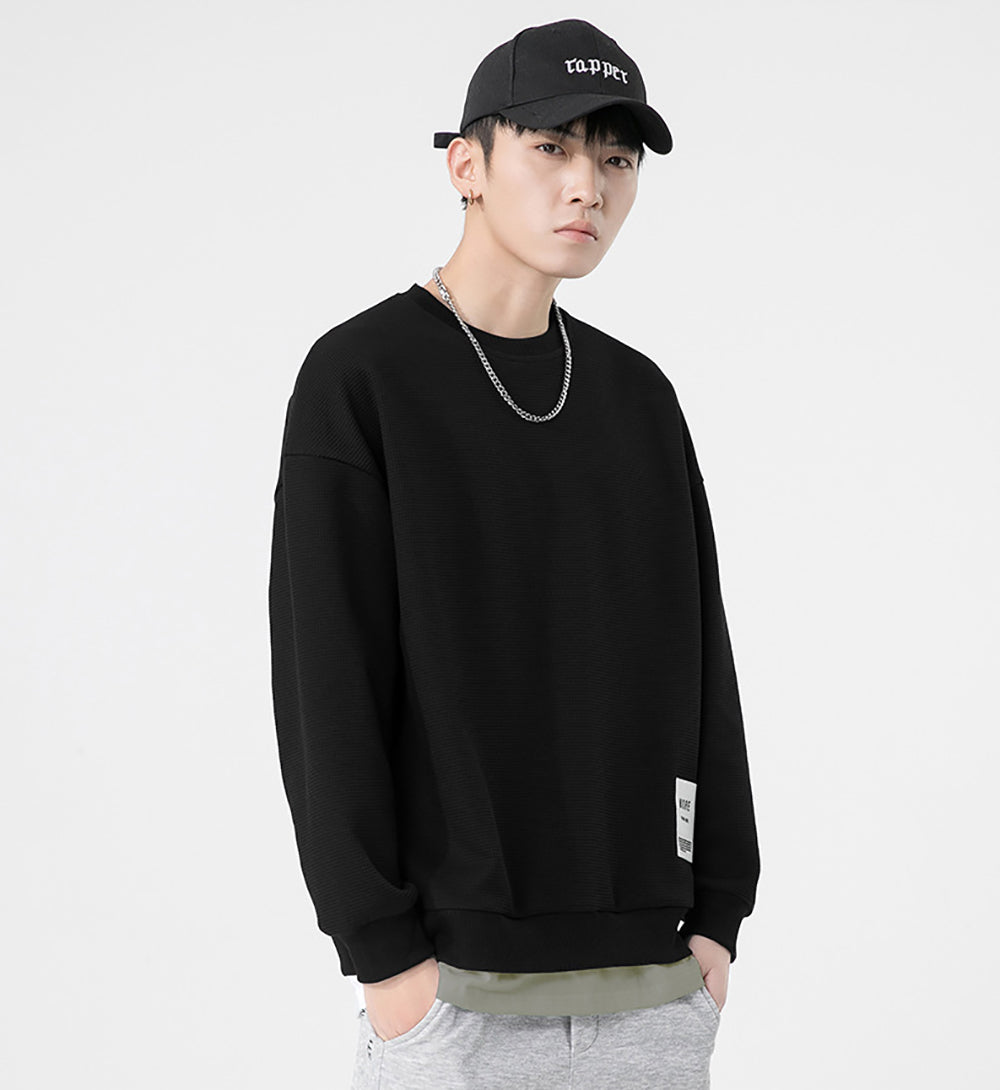Men Round Neck Pullover Sweatshirt