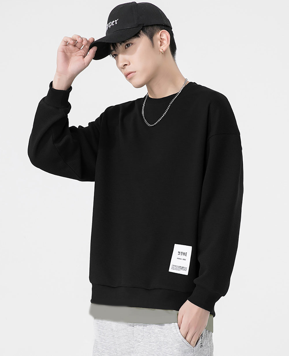 Men Round Neck Pullover Sweatshirt
