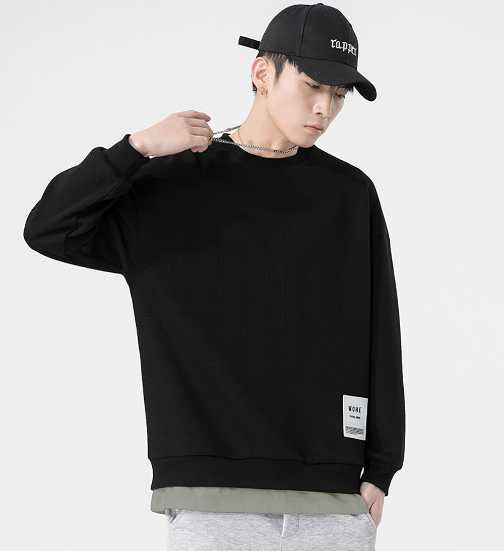 Men Round Neck Pullover Sweatshirt