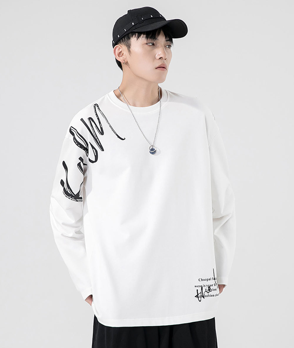 Men Typography Printed Round Neck Cotton T-shirt