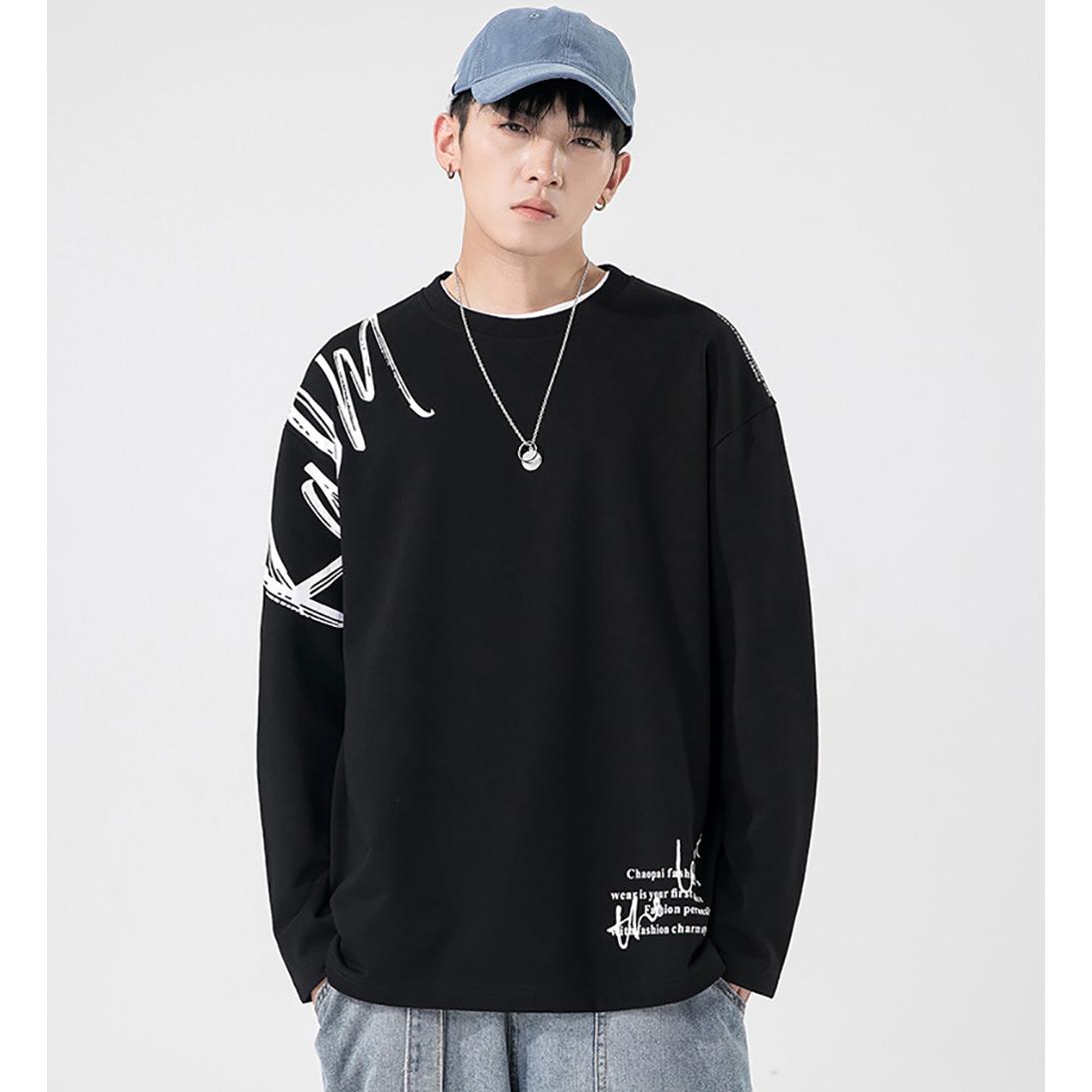 Men Typography Printed Round Neck Cotton T-shirt