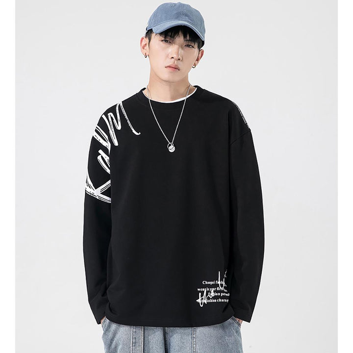 Men Typography Printed Round Neck Cotton T-shirt