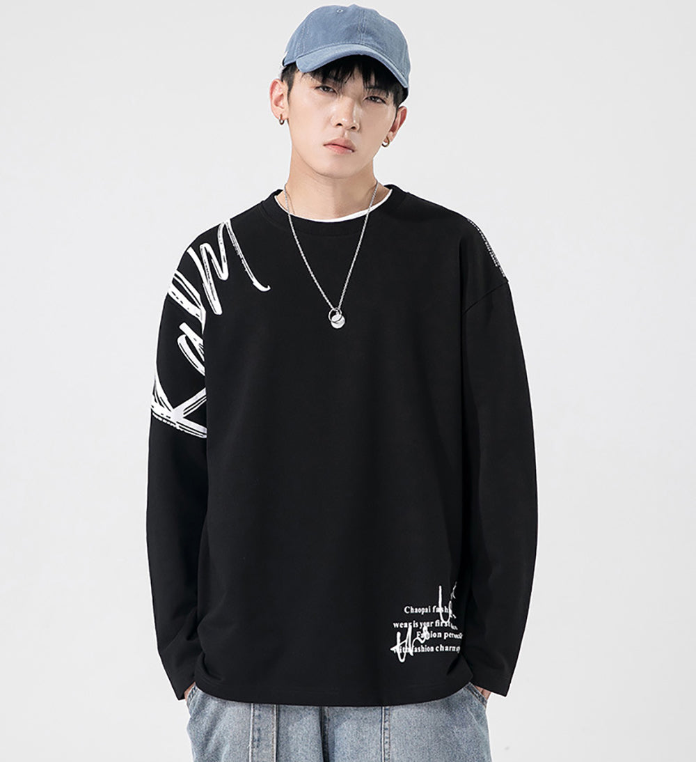 Men Typography Printed Round Neck Cotton T-shirt