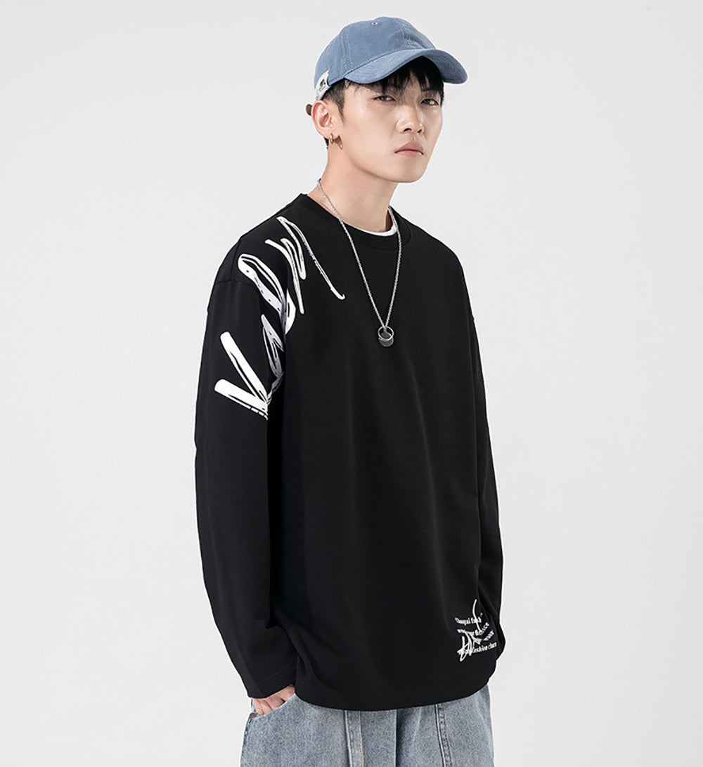 Men Typography Printed Round Neck Cotton T-shirt