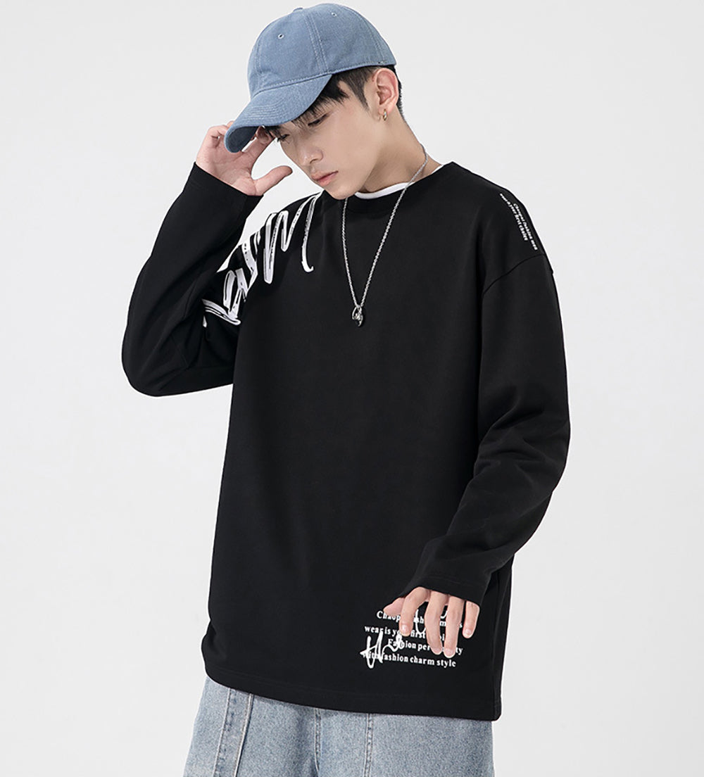 Men Typography Printed Round Neck Cotton T-shirt