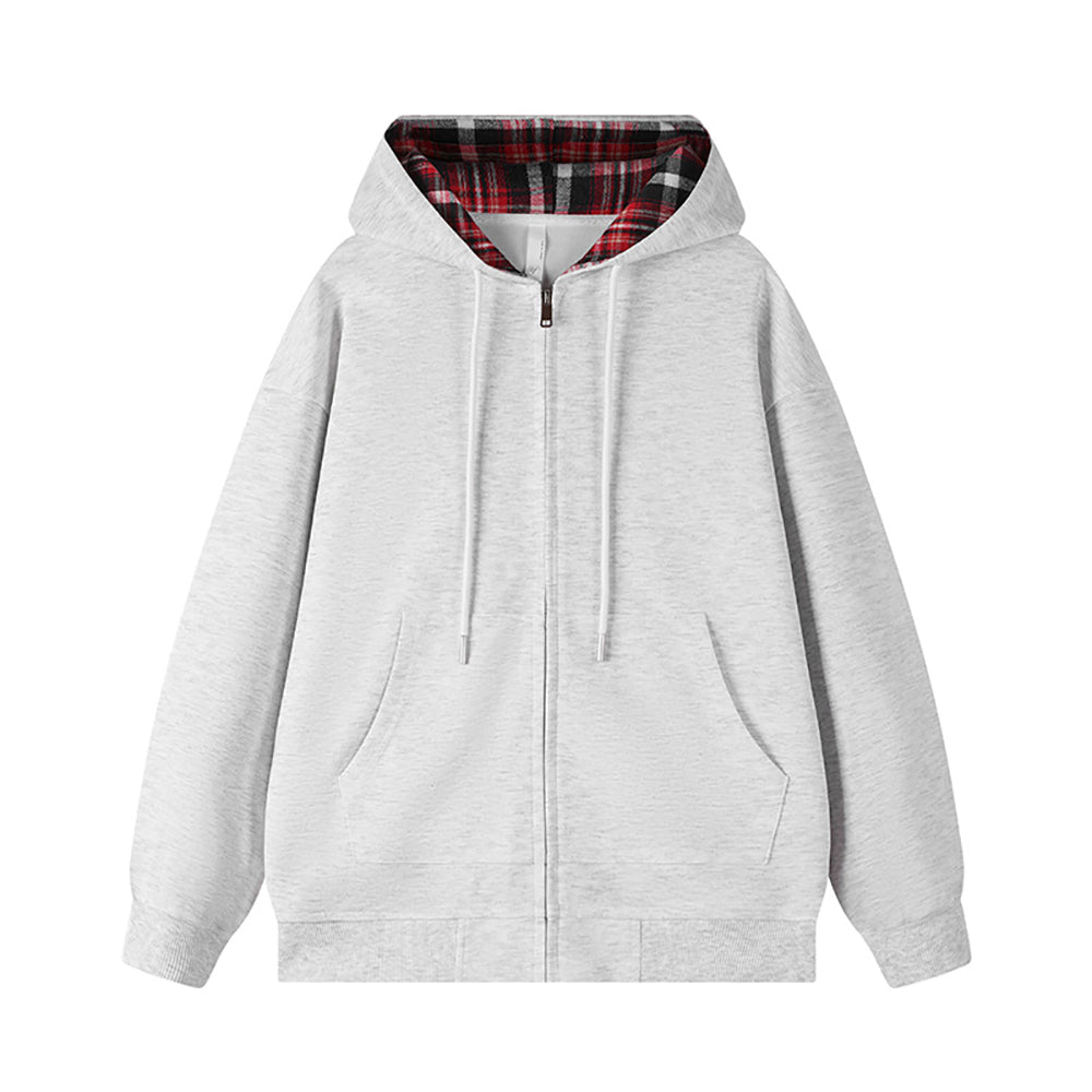 Men Checked Lightweight Open Front Jacket