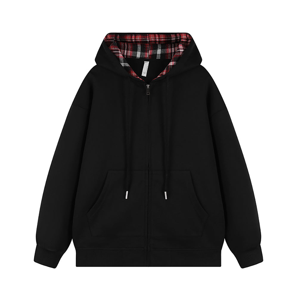 Men Checked Lightweight Open Front Jacket