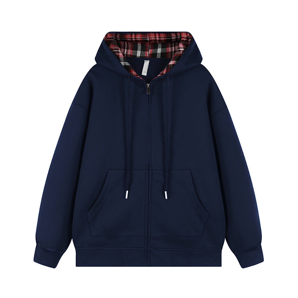 Men Checked Lightweight Open Front Jacket