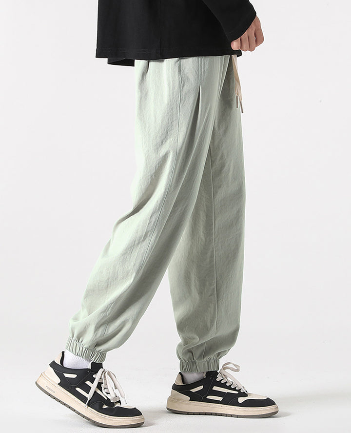 Men Solid Easy Wash Mid-Rise Loose Fit Joggers