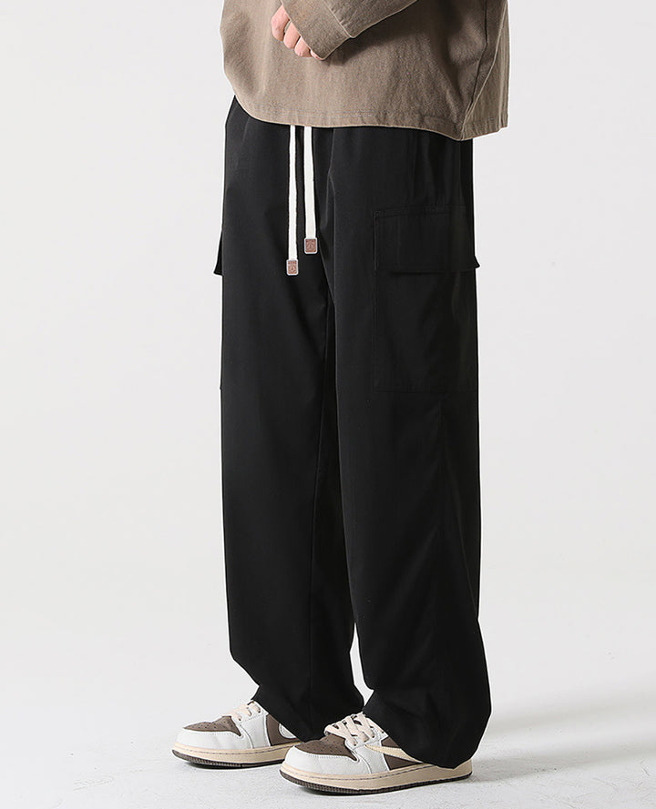 Men Loose Fit Mid-Rise Cargos Trousers