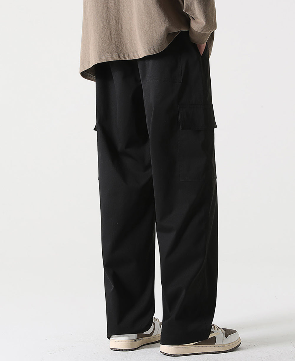 Men Loose Fit Mid-Rise Cargos Trousers