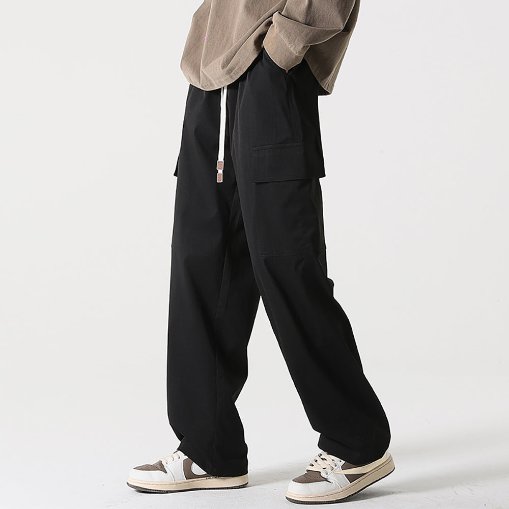 Men Loose Fit Mid-Rise Cargos Trousers