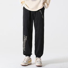 Men Printed Easy Wash Pleated Trousers