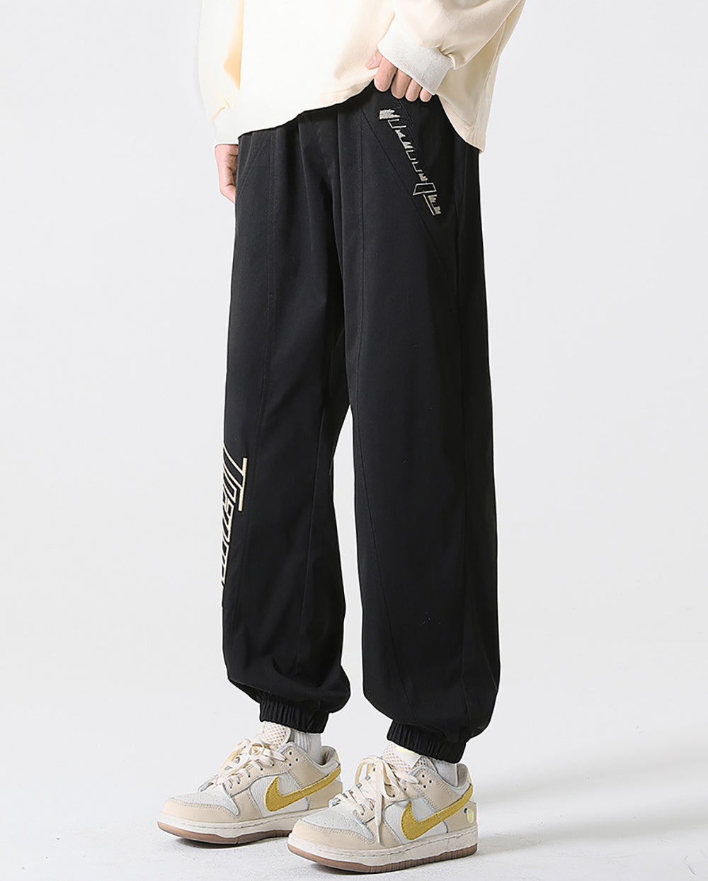 Men Printed Easy Wash Pleated Trousers