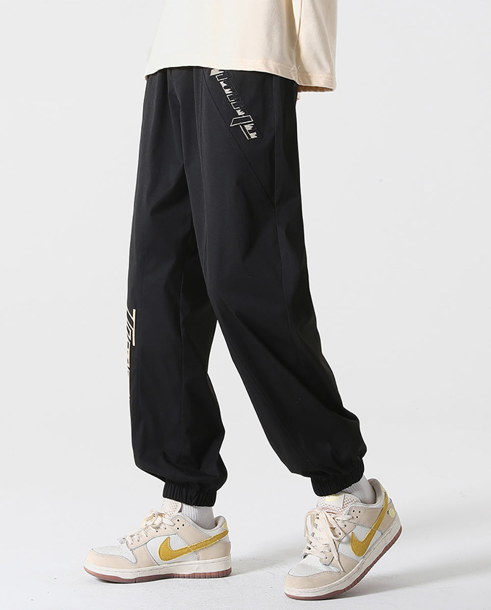 Men Printed Easy Wash Pleated Trousers