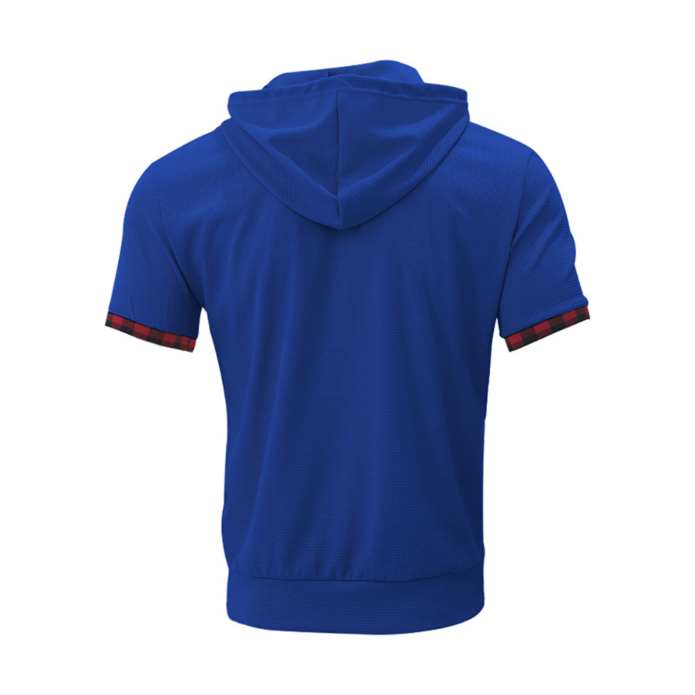 Men Solid Hooded T-shirt