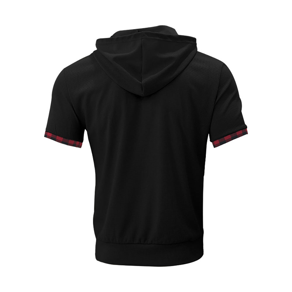 Hooded Short Sleeves T-Shirt With Shorts