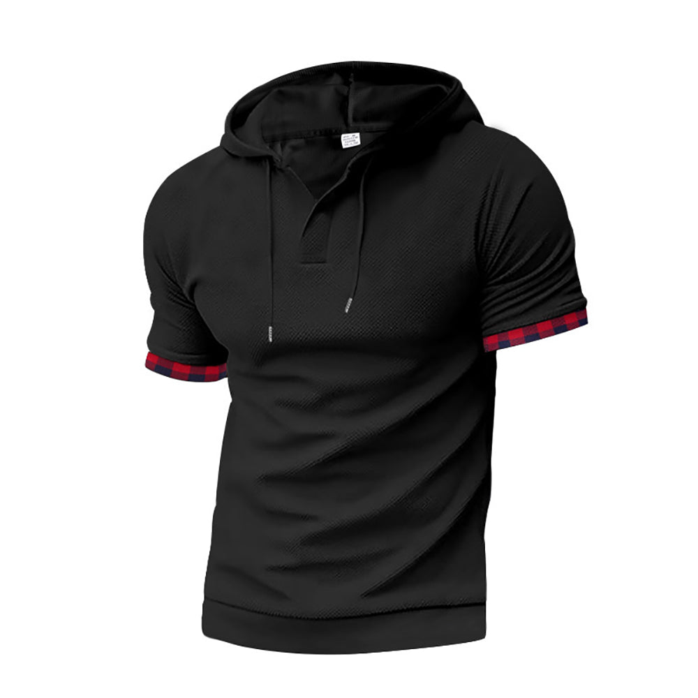 Hooded Short Sleeves T-Shirt With Shorts