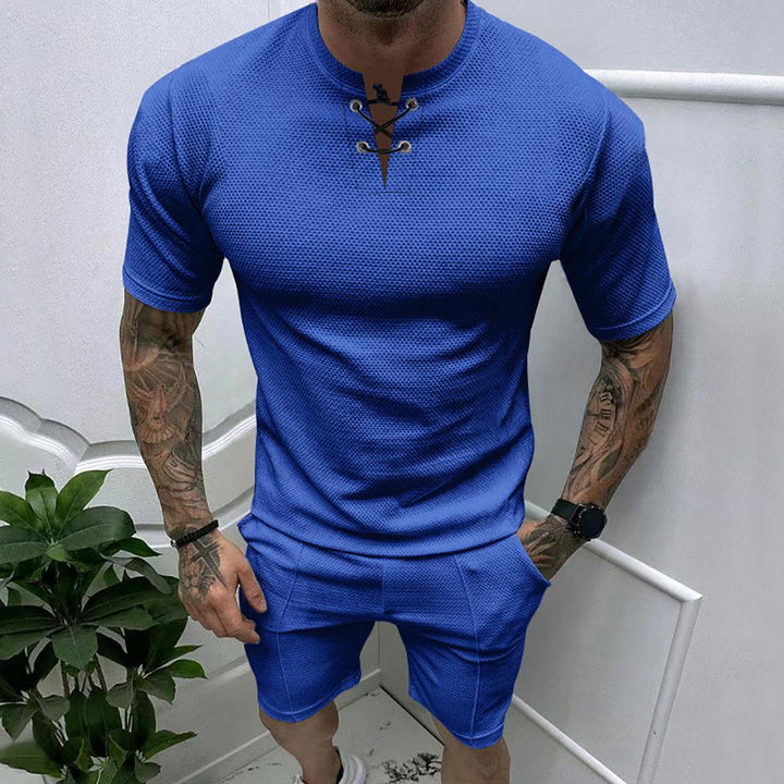 Round Neck Short Sleeves T-Shirt With Shorts