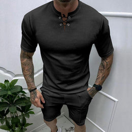 Round Neck Short Sleeves T-Shirt With Shorts
