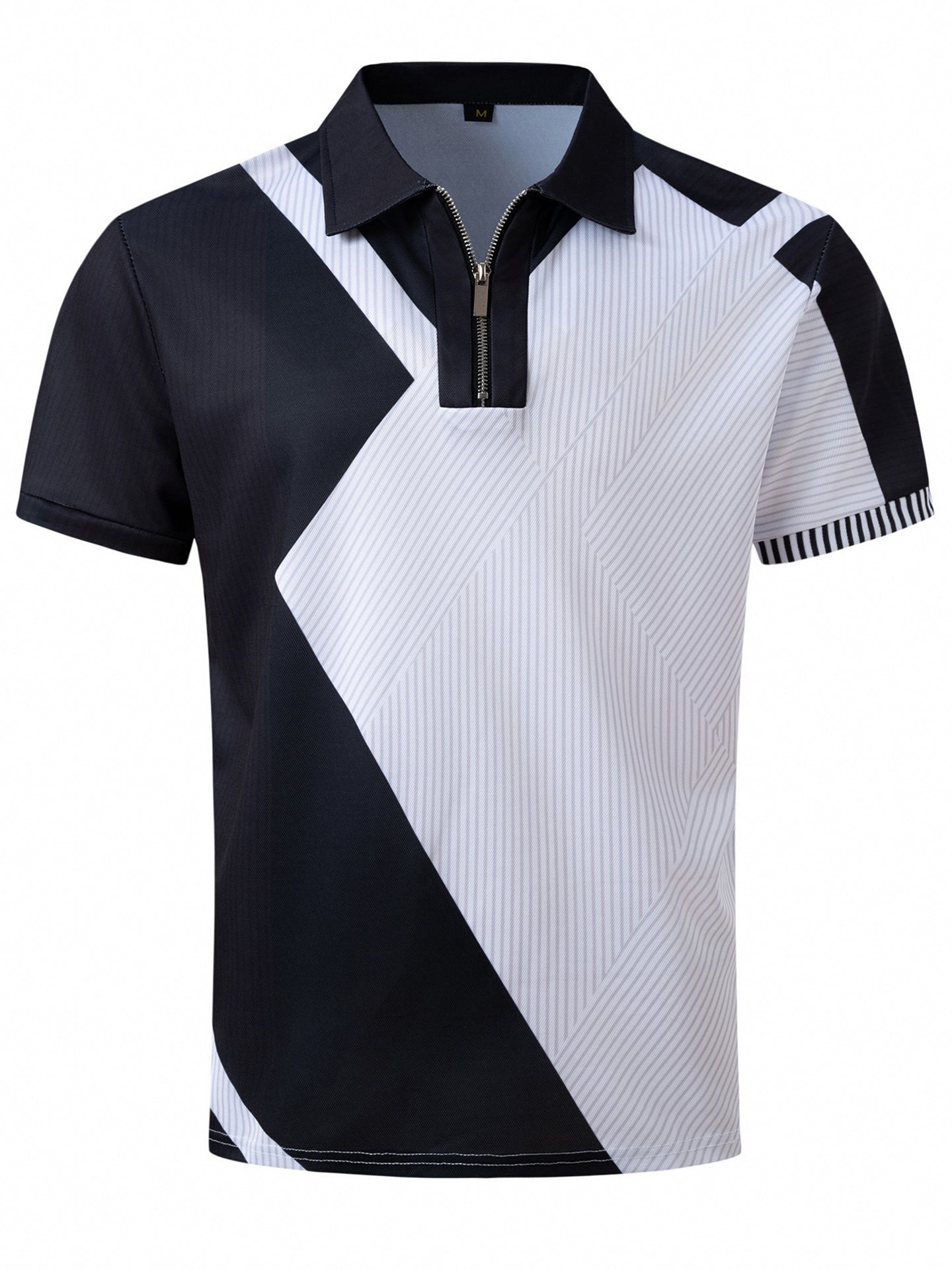 Men Colourblocked Polo Collar T-shirt