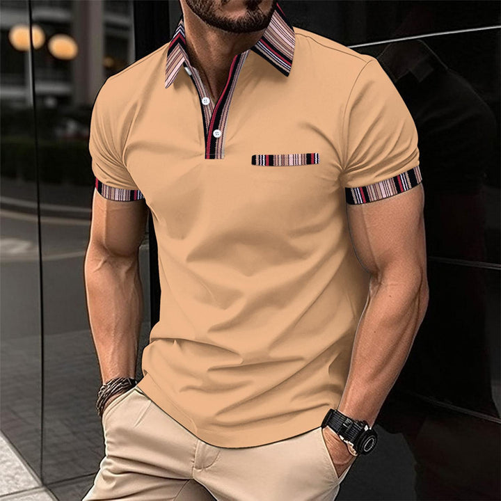 Men Solid Polo Collar T-shirt