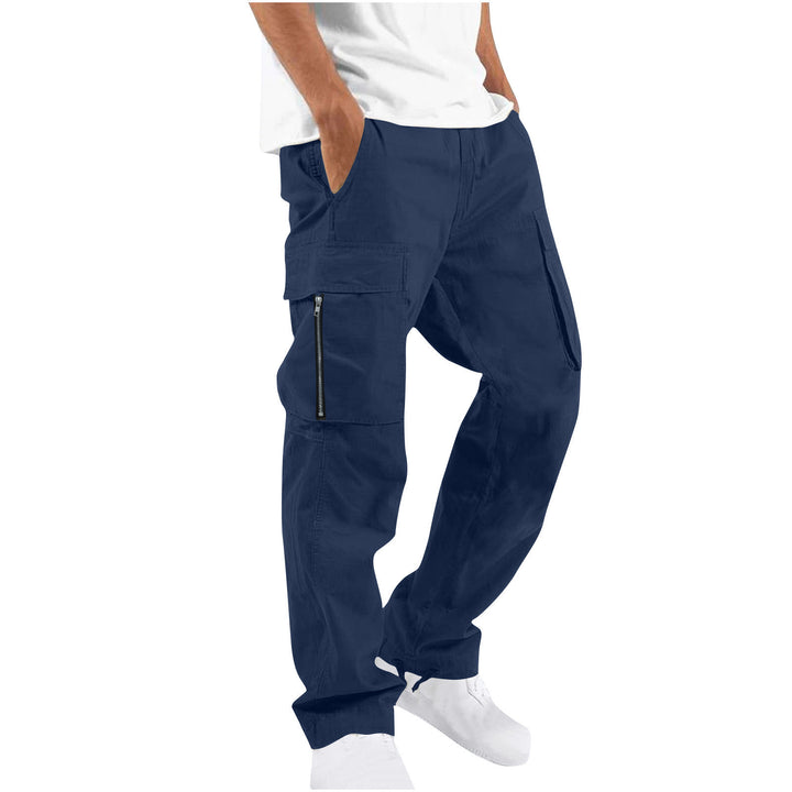 Men Easy Wash Pleated Cargos Trousers