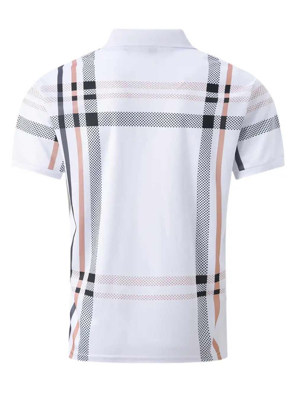 Checked Polo Collar Casual T-shirt
