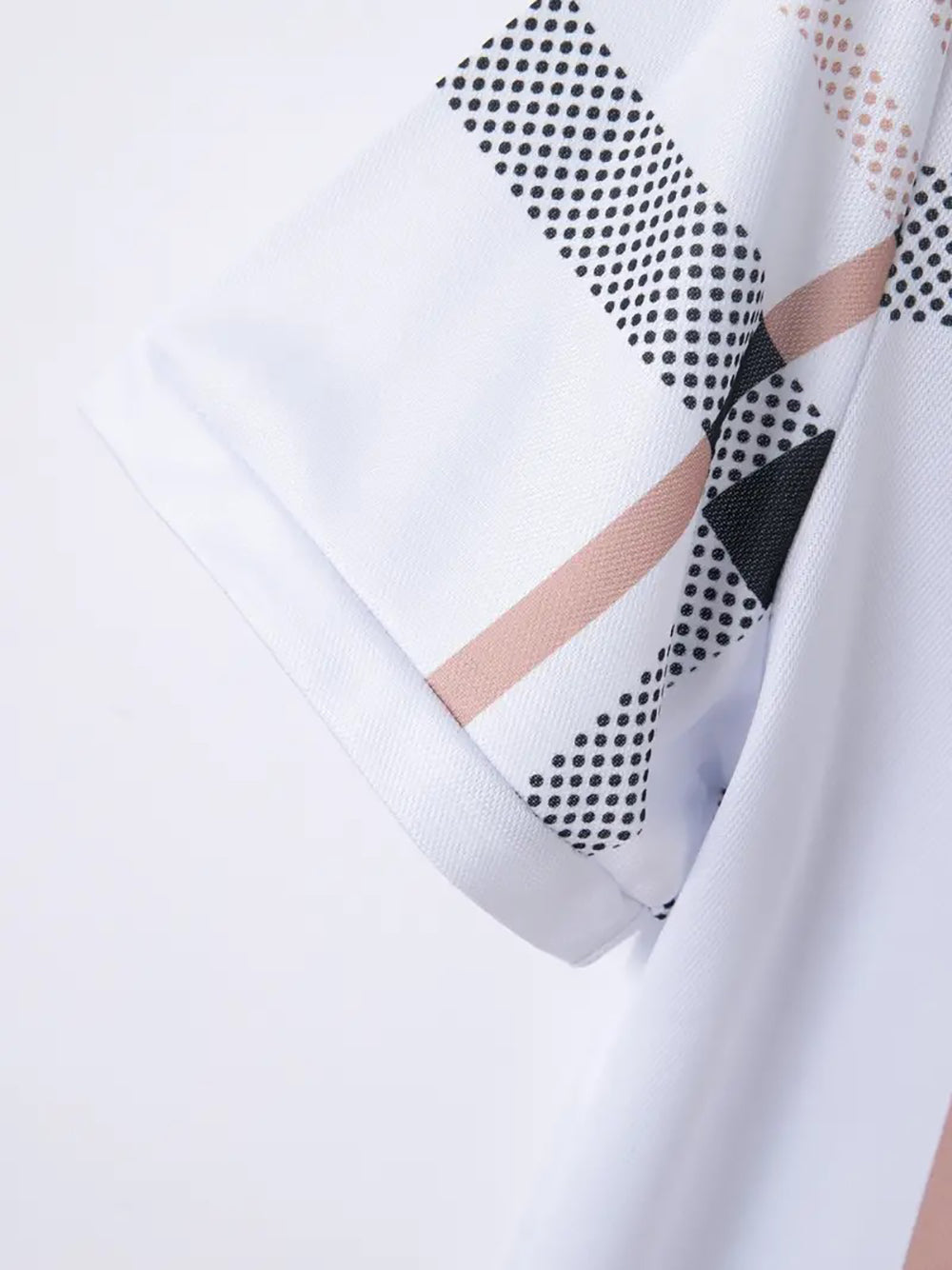Checked Polo Collar Casual T-shirt