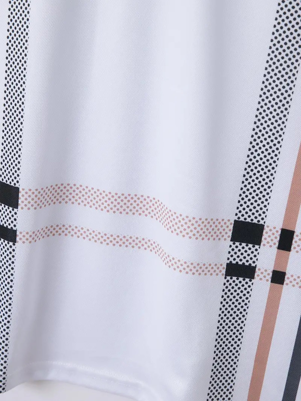 Checked Polo Collar Casual T-shirt