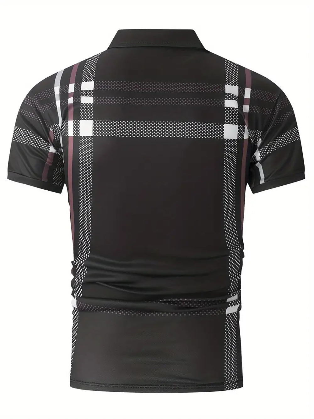 Men Checked Polo Collar Slim Fit T-shirt