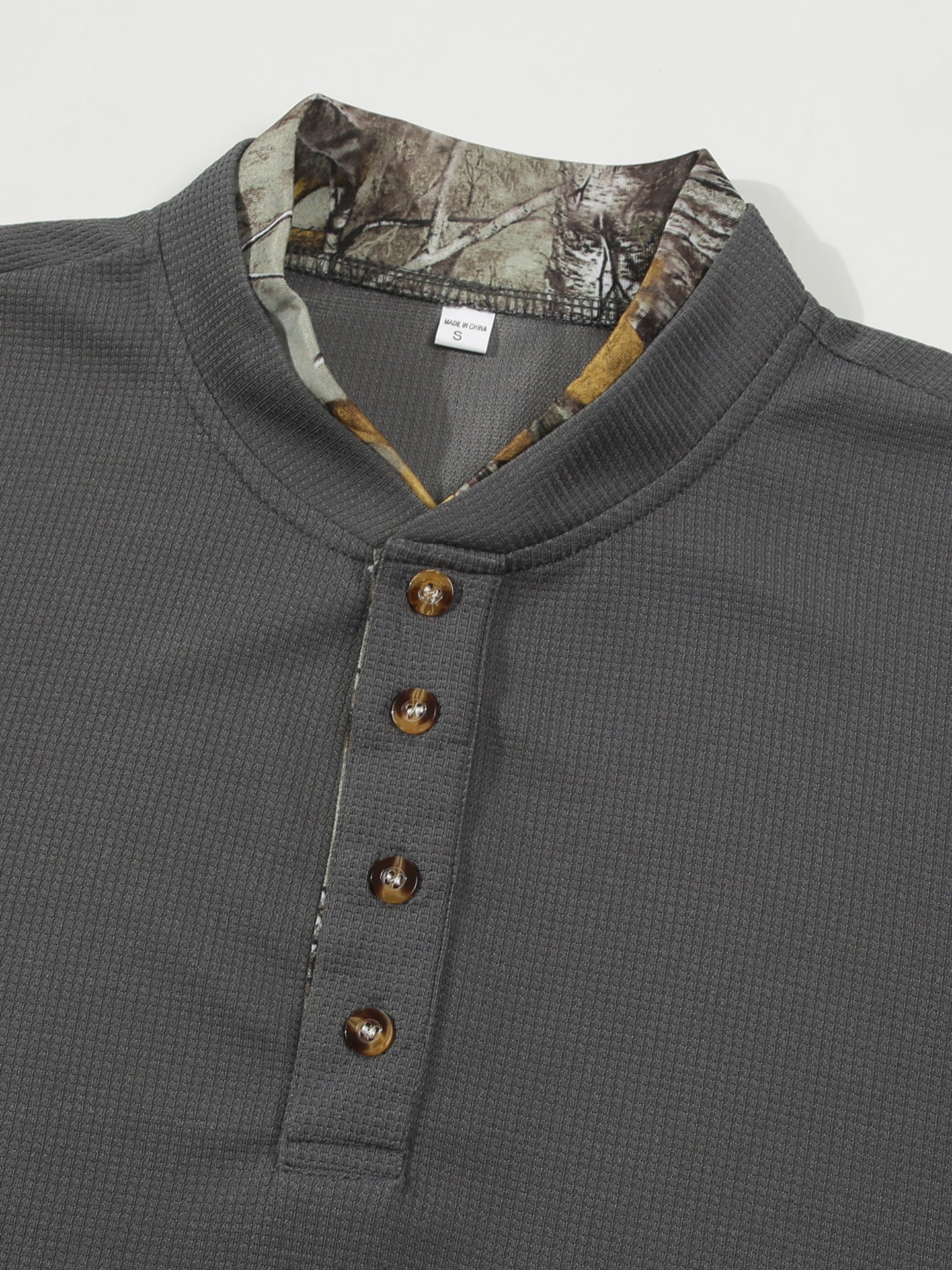 Men Self Design Henley Neck T-shirt