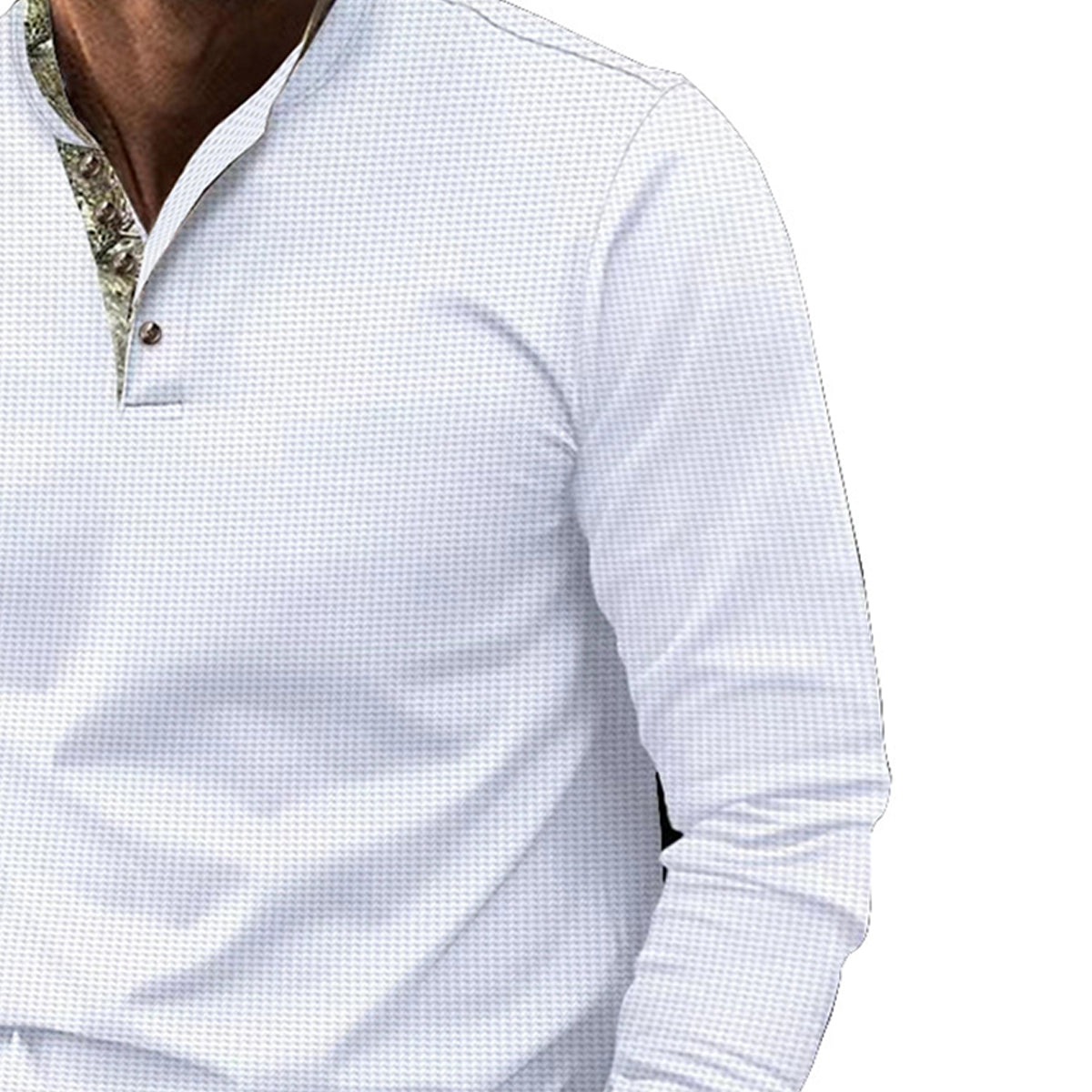 Men Self Design High Neck T-shirt