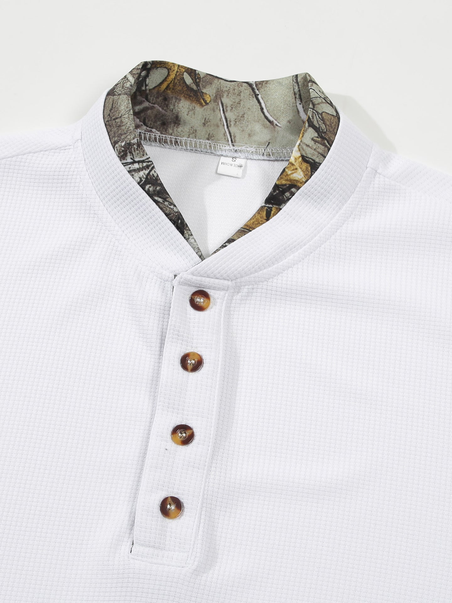 Men Self Design High Neck T-shirt