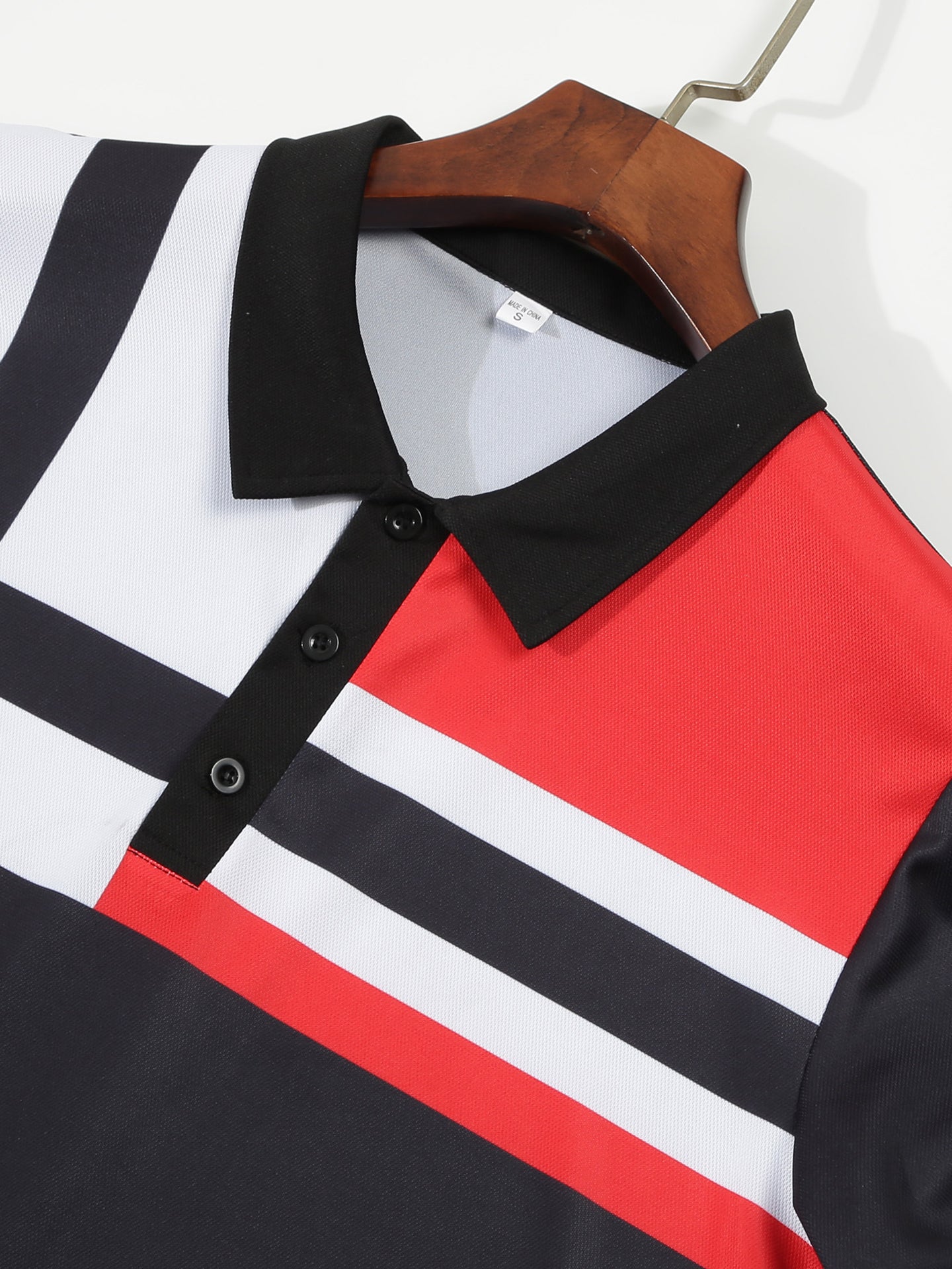 Men Colourblocked Polo Collar T-shirt