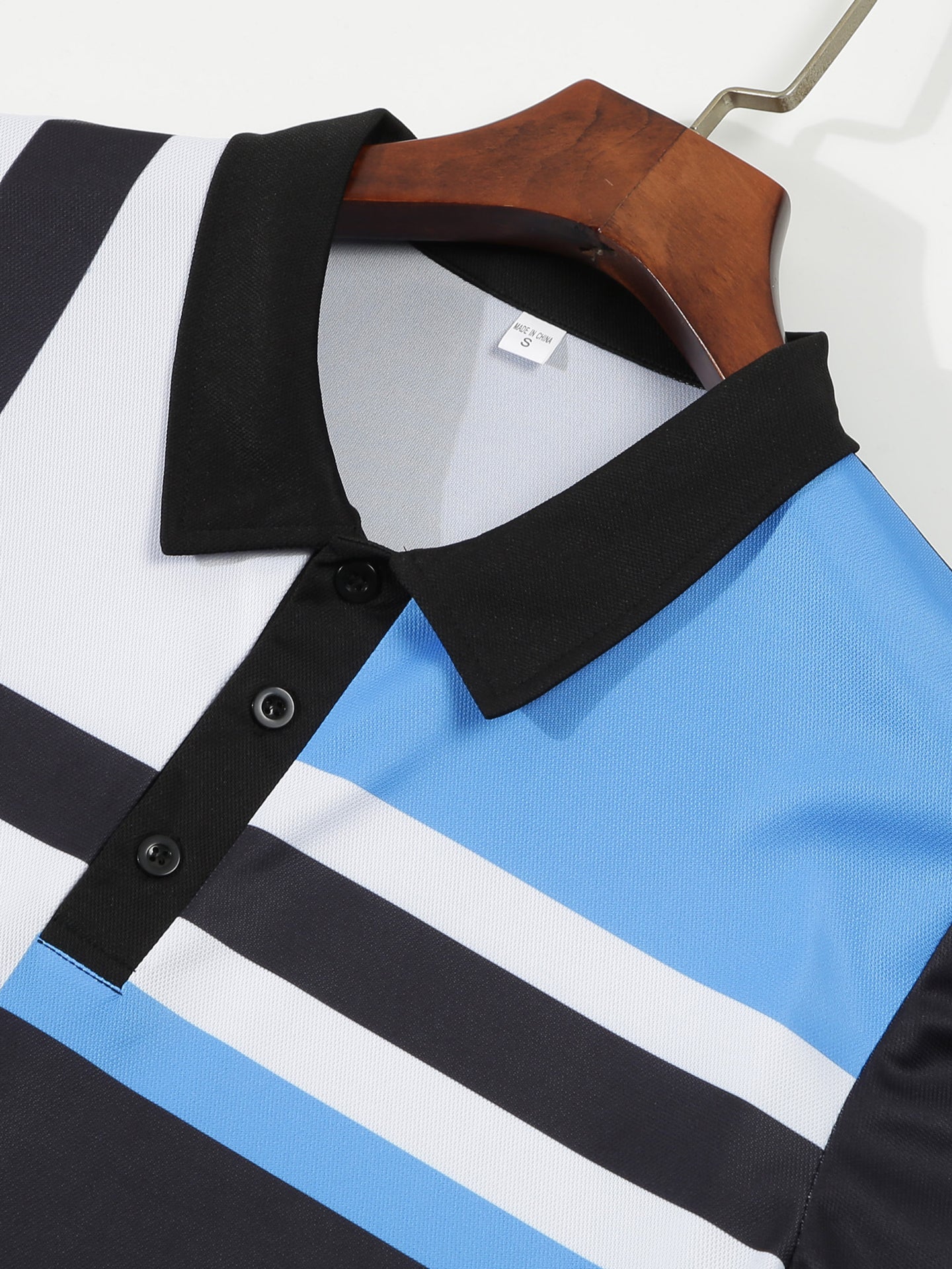 Men Colourblocked Polo Collar T-shirt