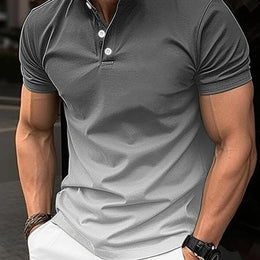 Men Dyed Polo Collar Slim Fit T-shirt