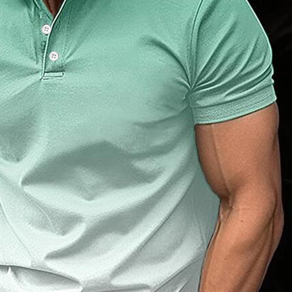 Men Dyed Polo Collar Slim Fit T-shirt