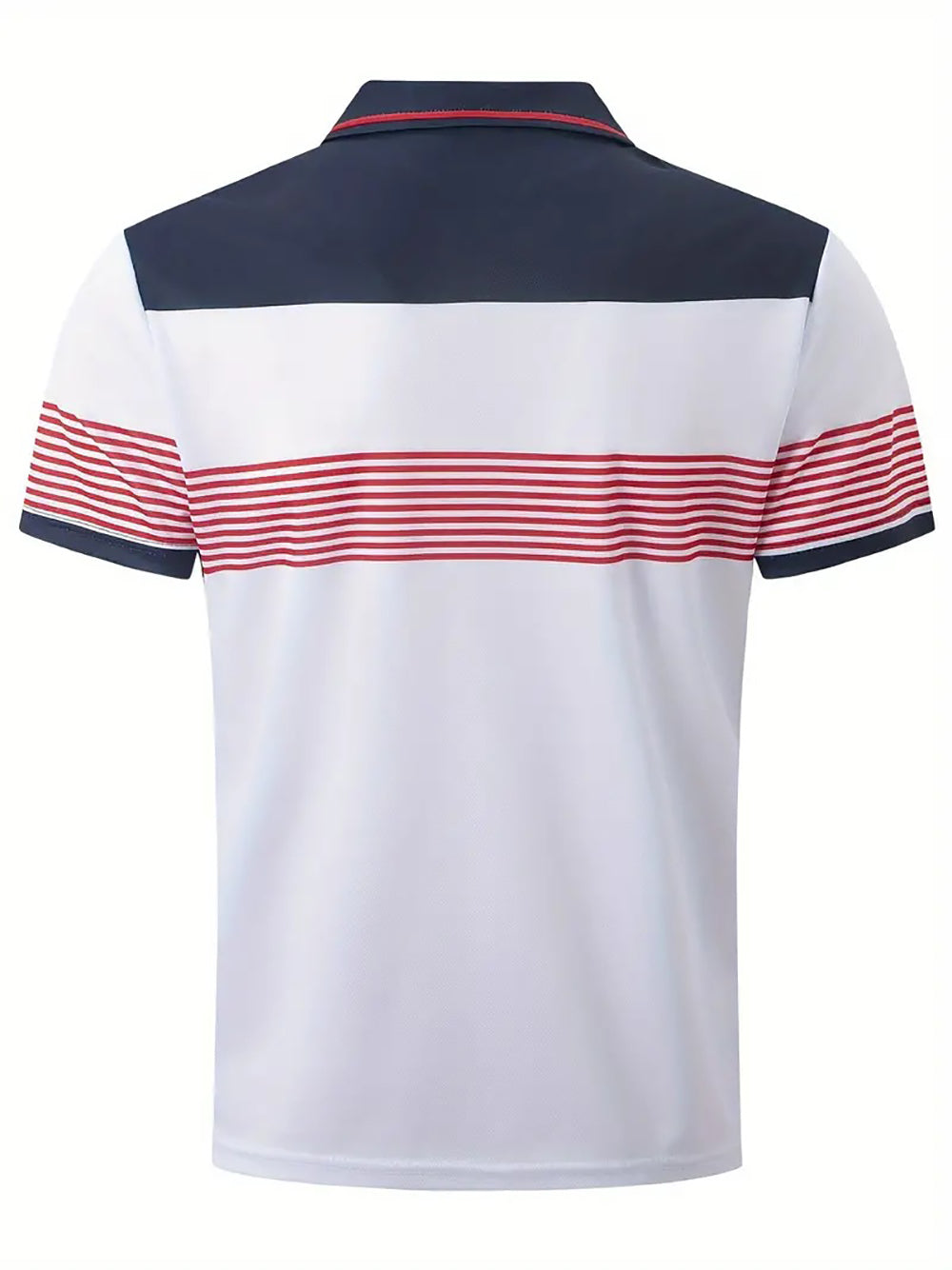 Men Striped Polo Collar T-shirt