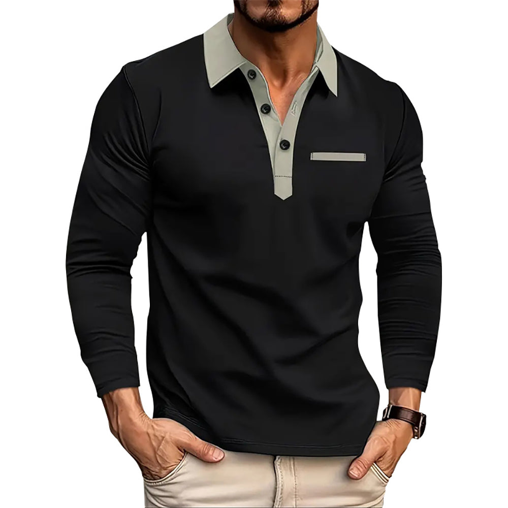 Men Solid Polo Collar T-shirt