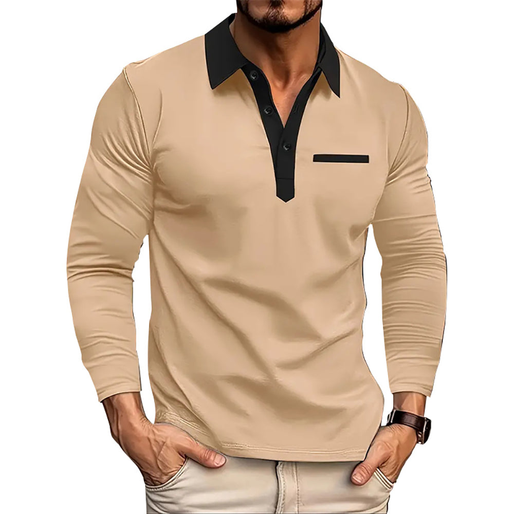 Men Solid Polo Collar T-shirt