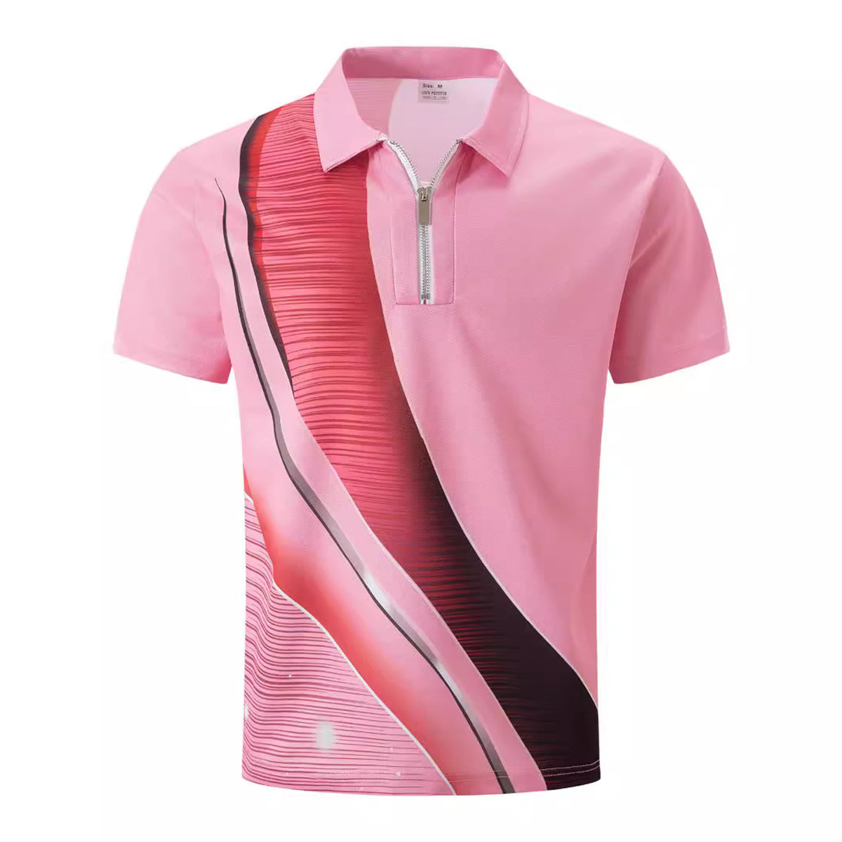 Men Abstract Polo Collar T-shirt