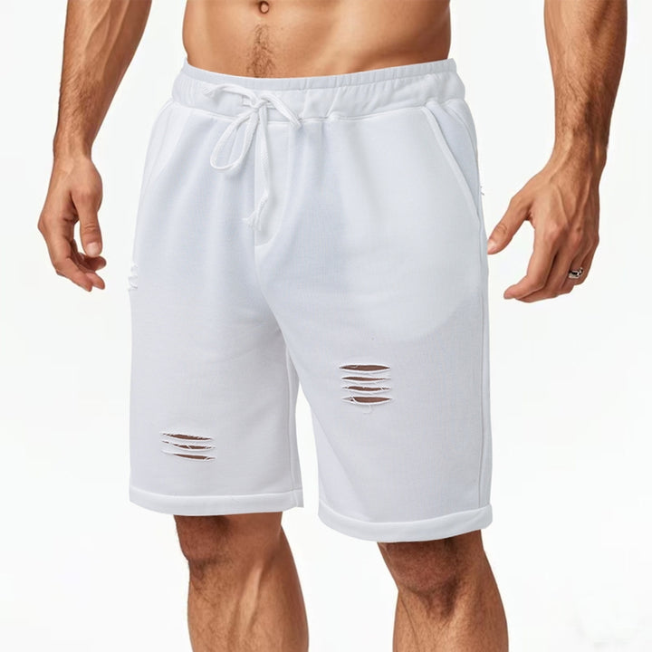 Men Mid-Rise Distressed Shorts