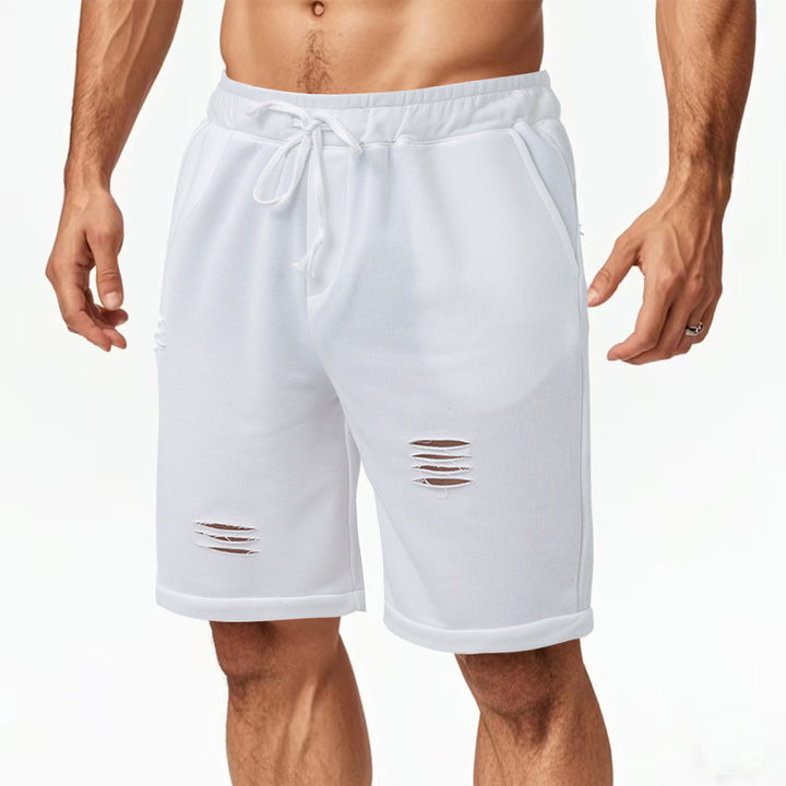 Men Mid-Rise Distressed Shorts