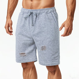 Men Distressed Regular Fit Mid-Rise Shorts