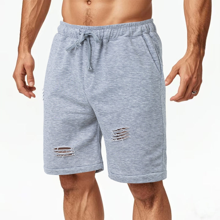 Men Distressed Regular Fit Mid-Rise Shorts