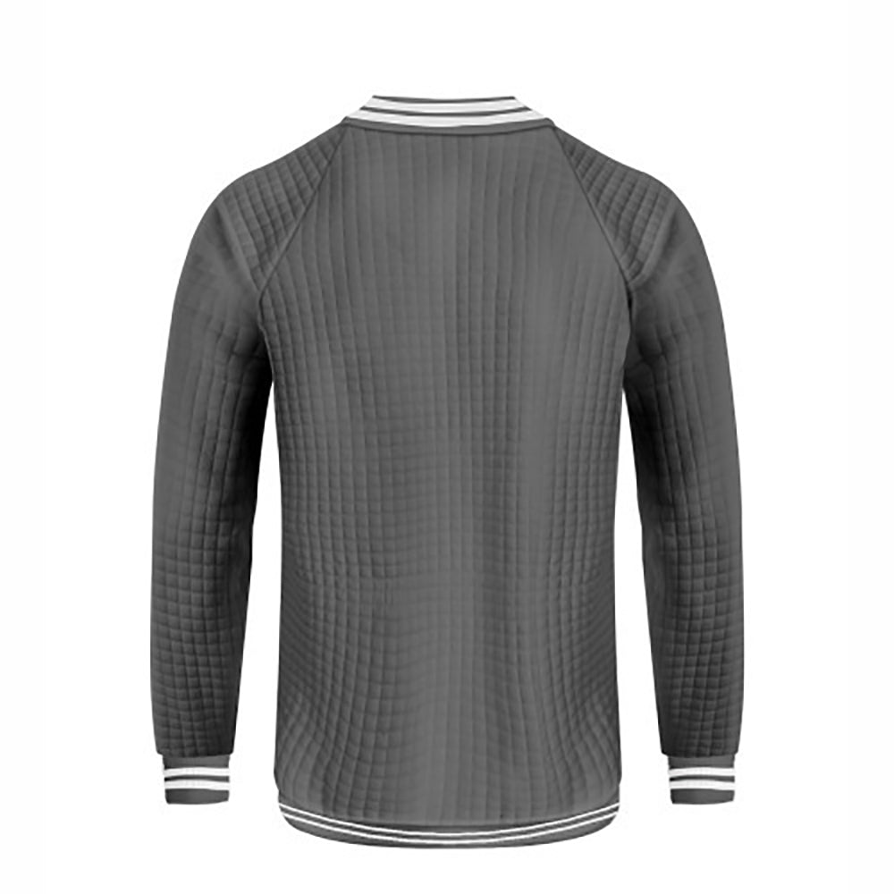 Men Checked Casual Bomber Jacket